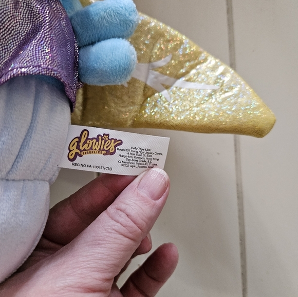 Glowies Firefly Blue and Gold Plush Toy. - Picture 5 of 6